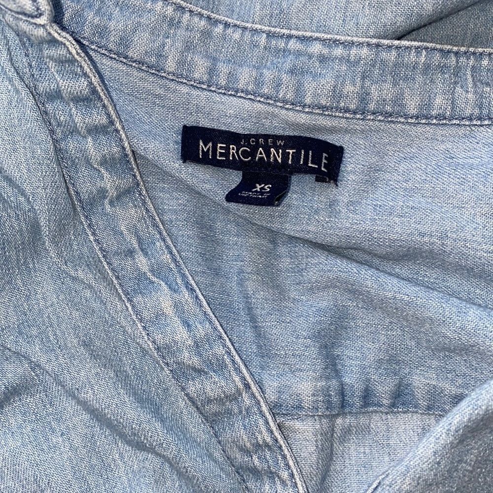 J. Crew JCrew Mercantile Chambray Camp Shirt size XS - Picture 5 of 5